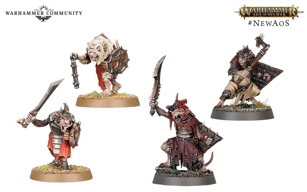 20 Clanrats Skaventide – Skaven Warhammer AOS – Nuovi Su Sprue – Games Workshop Originali
